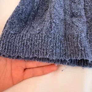 Pink Rose Soft Blue Knit Sweater